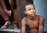 Cuba, Havana Vieja, Portrait of a boy