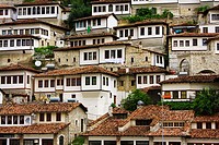 View of the Ottoman Houses from Berat, Unesco World Heritage City in Albania