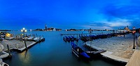 Panoramic Night in Venice, Italy