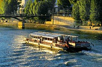 Bateau-mouche, Seine river boats. Paris, France.