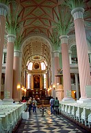 St  Nicholas Church or Nikolaikirche Leipzig, Germany  A protestant church with interior design in the neoclassical style  J S  Bach performed here
