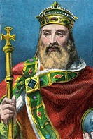 CHARLEMAGNE 742-814, king of France surnamed ´The Great´ and Emperor of Occident