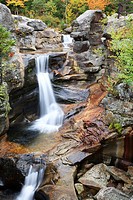 Grafton Notch State Park - Screw Auger Falls during the autumn months in Newry, Maine USA
