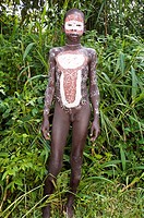 Surma boy with body paintings, Kibish, Omo River Valley, Ethiopia