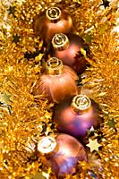 Christmas ornaments and tinsel