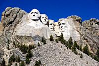 The Mount Rushmore National Monument in the Black Hills in South Dakota, United States