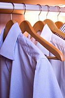Man´s shirts in the closet