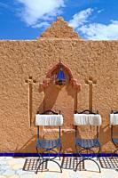 Wall detail at the Hotel Kasbah Asmaa in Midelt, Morocco