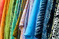 Sari for sales at the Mindil Beach Market in Darwin, in the Northern Territory of Australia