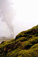 Nesjavellir Geothermal Power Station, South Iceland  It produces electricity and pumps hot water to the Greater Reykjavík Area