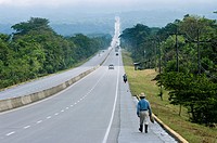 Honduras.Departament of Comayagua. Main paved road.