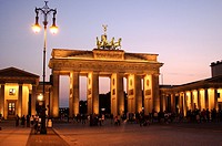 Brandenburg gate at dusk Berlin