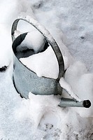 A watering can that was left outside in the Winter with effects