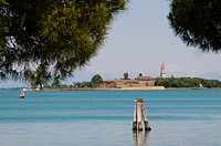 Italy, Venice, Poveglia island from Malamocco.