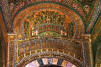 Syria, Damascus, Mosaic detail at the Umayyad Mosque, also known as the Grand Mosque of Damascus Arabic:    , transl  Gam´ Bani ´Umayyah al-Kabir, is ...