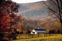 Autumn colors and barn Virginia