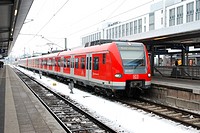 S8 Regional Train of Deutsche Bahn AG on the way to Munich Franz Josef Strauss Airport