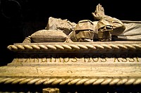 Vasco da Gama grave in Jeronimos Monastery Church, Belem, Lisbon, Portugal