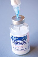 Medical vial with syringe