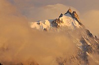 Cumbre de la Aiguille du Midi 3800 m, región del Mont Blanc, Alpes franceses