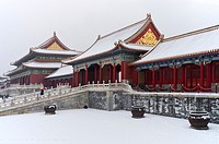 The Forbidden City in Winter  Beijing  China.