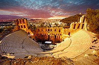 Odeon of Herodes Atticus, amphitheater on the slopes of the Acropolis, Athens Greece