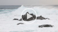 sea waves, breakers, rock, La Playa, La Gomera, Canary Islands, Spain