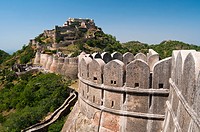 Kumbhalgarh Fort, Rajasthan state, India, Asia, Built during the course of the 15th century by Rana Kumbha, and enlarged through the 19th century, Kum...