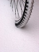 Snow tyre, fresh snow, Kiel, Germany