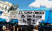 Movement 15M camp at Puerta del Sol, Madrid