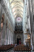 Large organ in the cathedral of Amiens, France