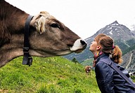 Close encounters, Saas Fee, canton Valais, Switzerland, Swiss Alps