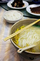 ´Guoqiao mi xian´ (Crossing the bridge noodles) a kind of rice noodle soup from Yunnan, Kunming, China
