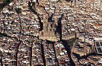 Aerial view of Cathedral in Jaen Andalucia Spain