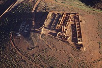 Aerial view of Spanish Military Fort above Mirleft ,Morocco
