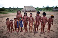 Xingu indians in the Amazon, Brazil