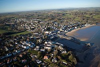 Aerial view of Saundersfoot Pembroke West Wales