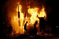 The fallas. The spanish celebration of fire. Big dummies burning between the gunpowder ´s smell.