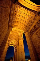 Arc de triomphe in Paris, France, Europe