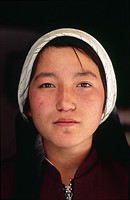 Portrait of a young Uyghur woman  Kashgar  Xinhiang  China