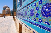 The Shah-i-Zindi, the avenue of mausoleums, Samarkand, Uzbekistan