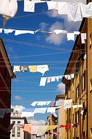 Clothes drying by the sun at Italian town