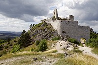 The ruins of medieval castle Cachtice, Male Karpaty, Slovakia