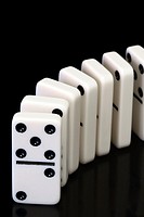 Dominoes ready to topple
