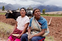Peruvian Wife & Husband farmers  Chinchero, Peru
