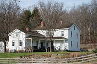 An old white farm house in Ohio