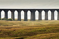 Ribblehead viaduct, Yorkshire-Dales region in North-England, Great Britain, Europe