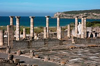 Roman ruins of Baelo Claudia - basilica, Tarifa, Cadiz-province, Spain,