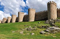 Europe, Spain, Castile and Leon, Castilia y Leon, Avila, Unesco World Heritage Site, medieval city wall