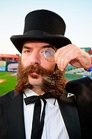 Contestant in the National Beard and Moustache Championships, in Lancaster, PA  October 8, 2011